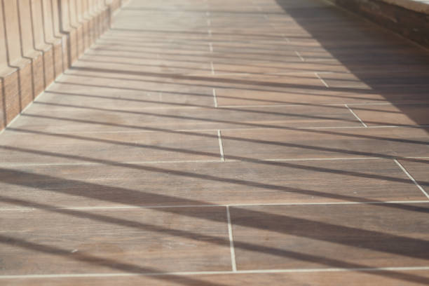 istock Beautiful and Elegant Textured Tiles that Play with Dramatic Shadows and Light Patterns 2195902913