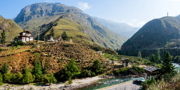 istock Tachog Lhakhang sits in the hills between Paro and Thimphu 2195905568
