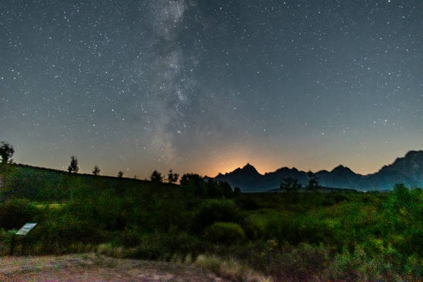 istock Moonlight and the Milky Way over the Tetons 2195914509