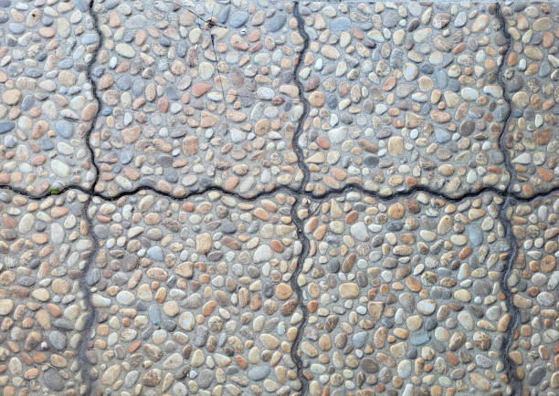 Beautiful unusual paving stones with pebbles.
