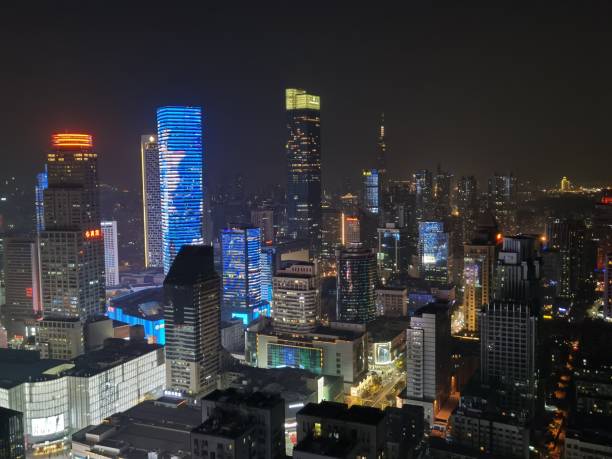 istock night view in Nanjing, Jiangsu, China 2195915033