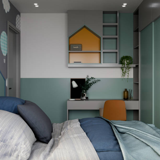 istock 3d render of modern bedroom 2195917333