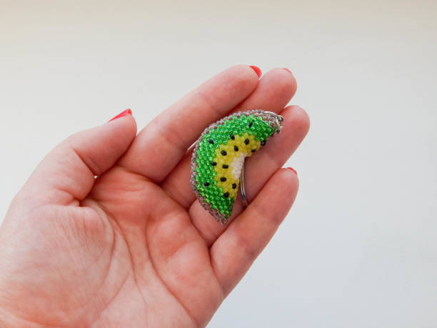 istock Colorful bright key chain in hand 2195926477