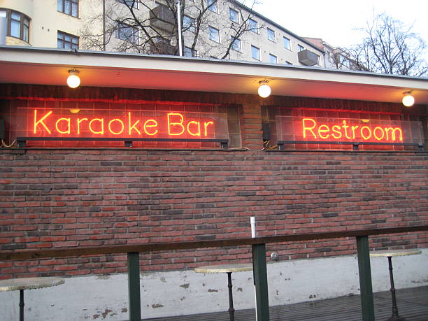 istock Typical Karaoke bar in Helsinki, Finland 2195928323