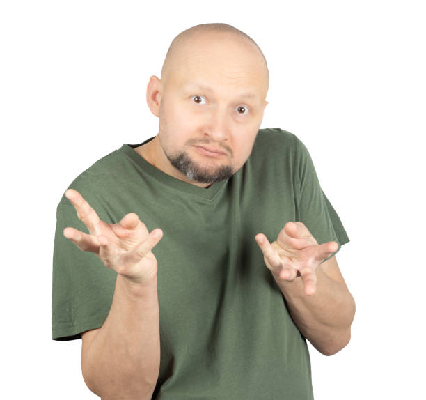 istock Surprised man making an exaggerated confused gesture with both hands 2195928649
