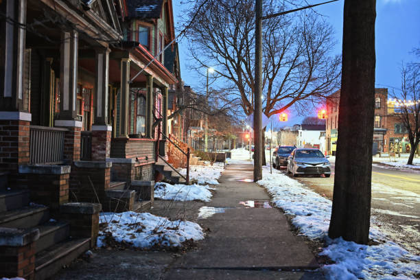 Residential neighborhood in Detroit, Michigan.