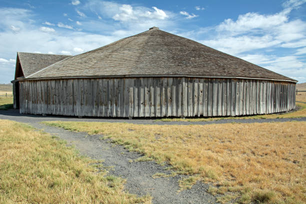 Diamond, Oregon, USA - September 10, 2024: Round Barn at Pete French Round Barn State Heritage Site