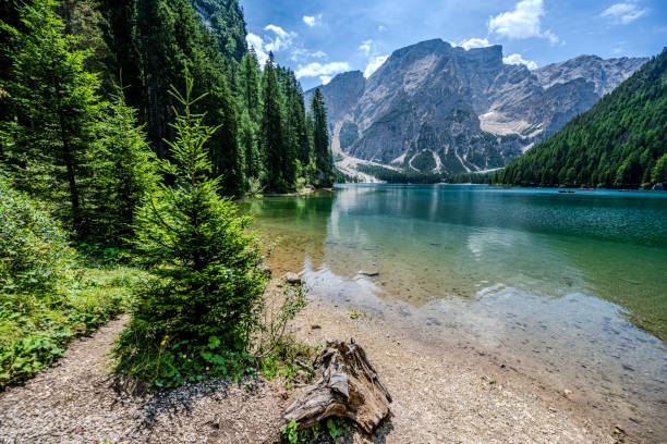 istock A sunny view to the dolomites from lake prags 2195944203
