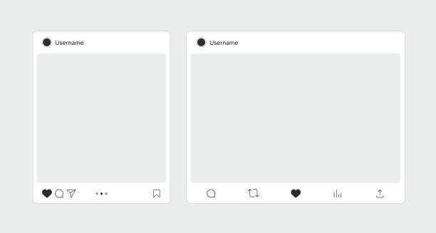 instagram-beitrag - soziales thema stock-grafiken, -clipart, -cartoons und -symbole