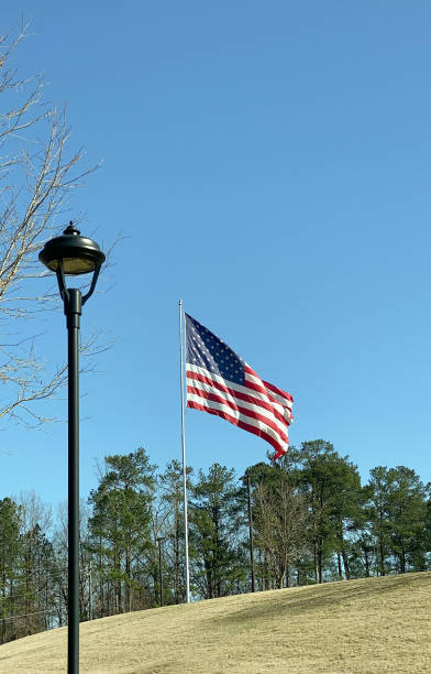 istock American Flag at Old Rope Park, Georgia 2195958098
