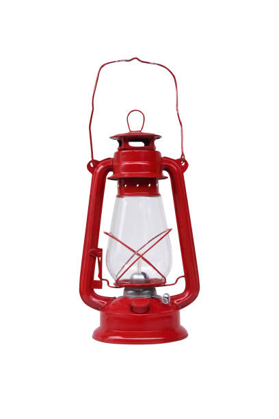 istock kerosene oil lantern orange red color isolated on white background , clipping path 2195961200