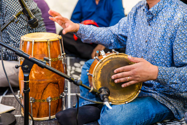 istock Indian traditional drums close up 2195961633