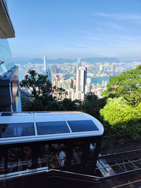 istock The peak tram on Victoria peak 2195966307