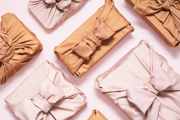 istock Presents wrapped in sustainable fabric. 2195969561