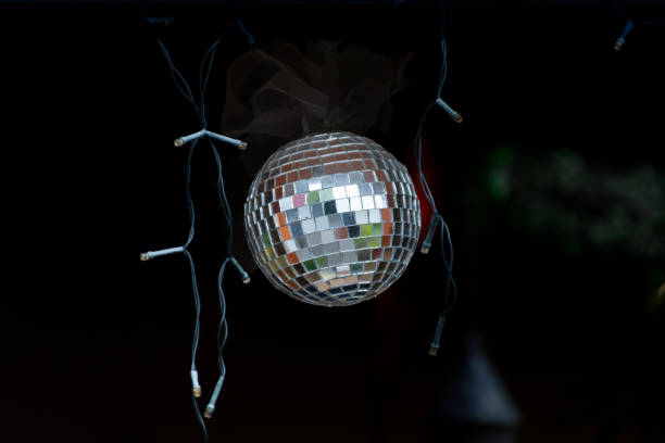 istock Small disco ball and fairy lights 2195969835