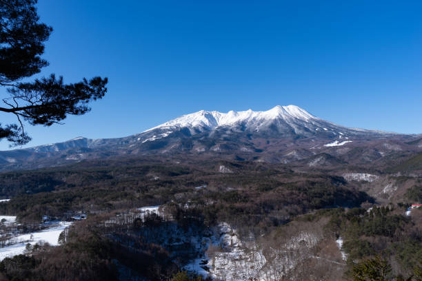istock View of snow-capped Mt. Ontake in winter 2195970310