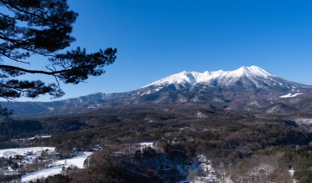 istock View of snow-capped Mt. Ontake in winter 2195970323