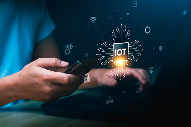 istock Businessman Using Digital Tablet with IoT Icon and Connected Network Symbols Representing Internet of Things Technology, Innovation, and Smart Device Integration, Digital Connectivity and Automation 2195972410