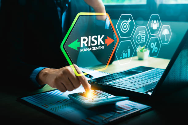 istock Business Professional Analyzing Risk Management Strategies with Digital Dashboard, Calculator, and Financial Data for Decision Making and Corporate Security Solutions, Financial risk 2195972412