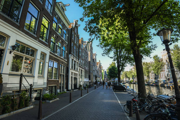 istock Sunny Day on a Canal-Side Street in Amsterdam - Amsterdam 2195977706