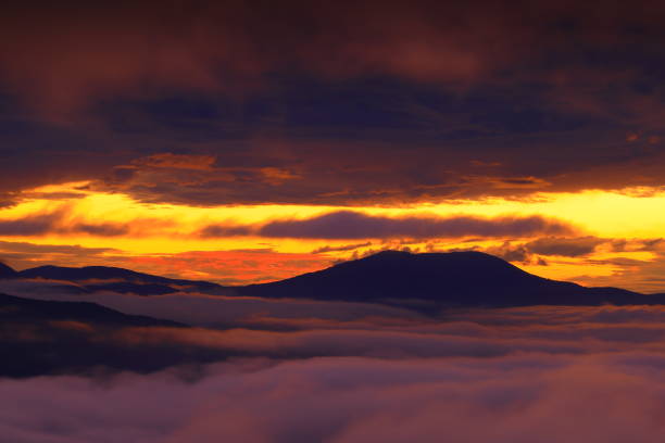 Sunrise and sea of ​​clouds