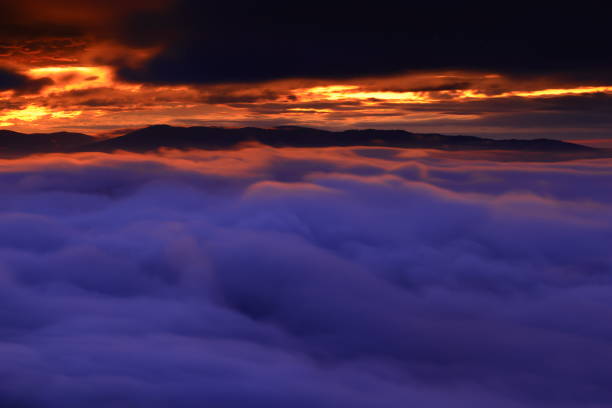 Sunrise and sea of ​​clouds