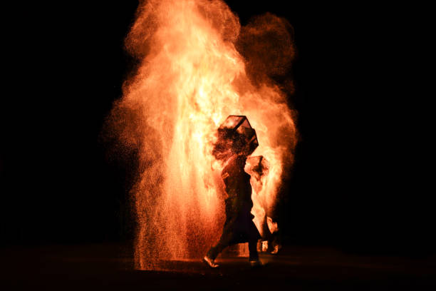 istock Chinese Traditional Folk Culture Fire Pot Performance 2195981367