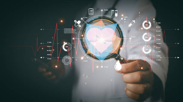 istock Medical worker using stethoscope on virtua medical AI technology services concept.Doctor hold virtual medical revolution and advance of technology Artificial Intelligence technology for future Health 2195983744