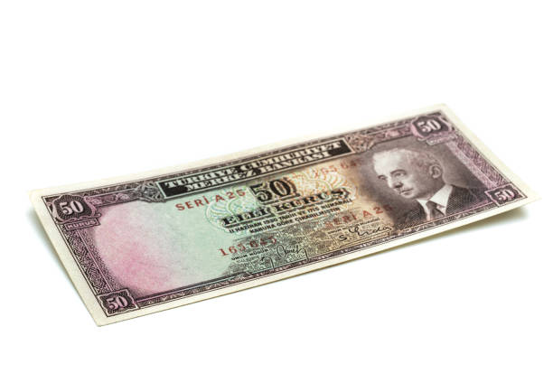 istock Close up old Turkish Kurush Banknote.  Ismet Inonu Sinking Ship, Second Emission Banknote, year 1930. 2195991823