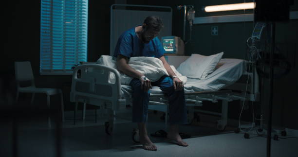 istock This guy in hospital room keeps wandering around, searching for something 2195993191