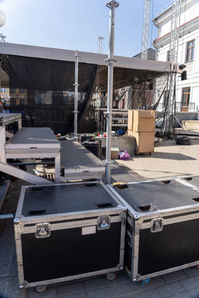 istock Stage equipment before the concert. 2195996243