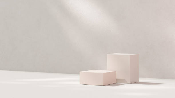 istock A product display featuring a beige background and pastel-colored stands in landscape 2195996800
