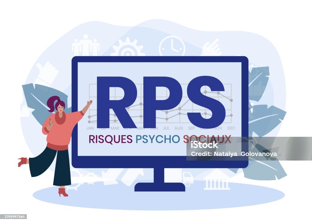 Violence Rps Rps Risques Psycho Sociaux Stock Illustration - Download Image Now ...