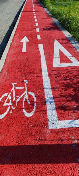 istock Sidewalk markings for cyclists. Europe, Cyprus island. 2196000287