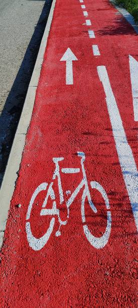 istock Sidewalk markings for cyclists. Europe, Cyprus island. 2196000572