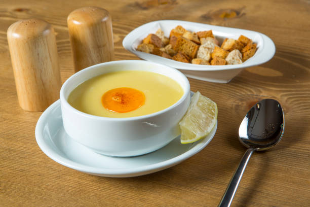 istock Classic Delight: Lentil Soup with Butter Sauce, Lemon, and Crispy Bread 2196002109