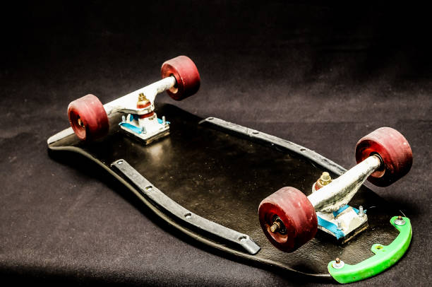 istock Old Used Wooden Skateboard 2196005513
