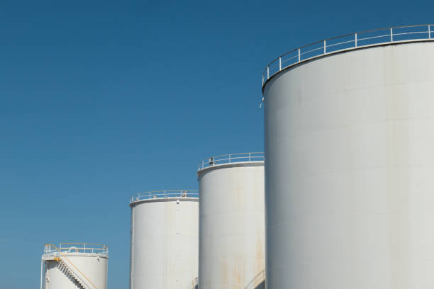 istock Sydney Airport White Storage Tanks 2196009132