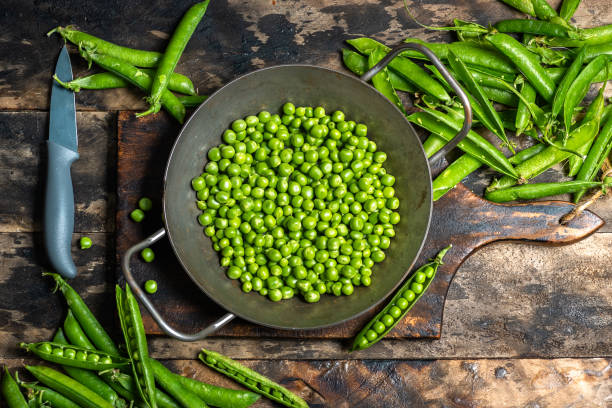 Bowl of Fresh Peas and Pods