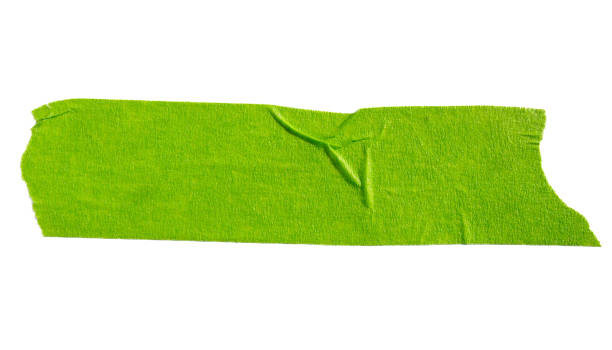istock Green adhesive torn paper tape 2196012563