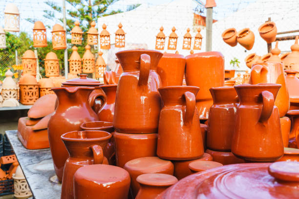 Oaxaca, Mexico: Clay Pots for Sale in Window