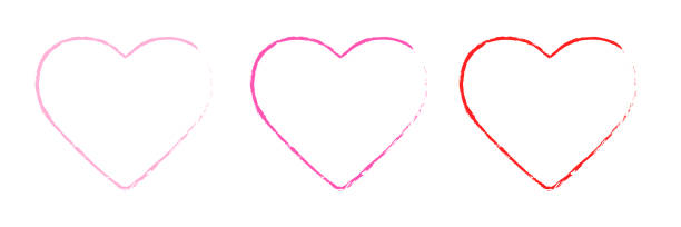 istock Set of Happy Valentine's day , heart and Love Minimalist Art , pink gradient 2196013293