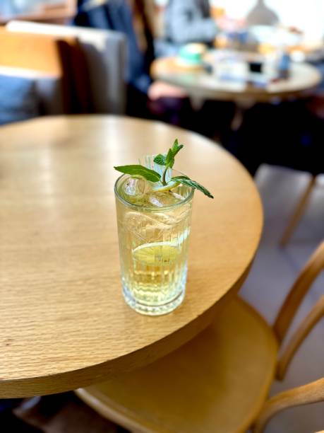 istock Ice and mojito cool lime in a glass lie on the table 2196014578
