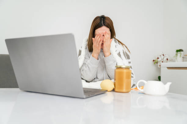 istock Woman Resting and using Laptop at Home 2196014611