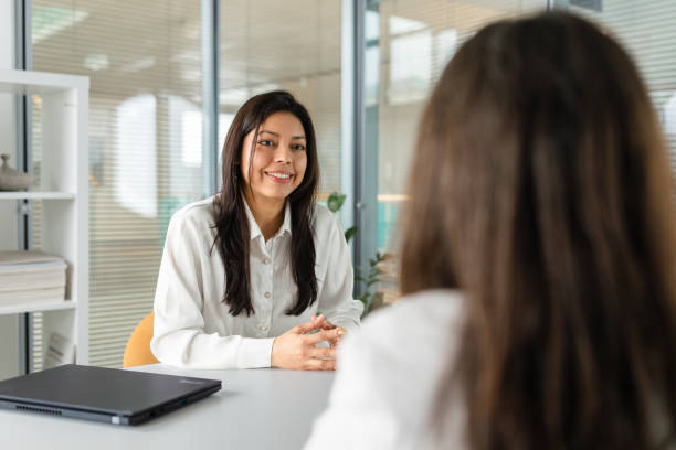 istock Financial adviser meeting with clients. 2196015420