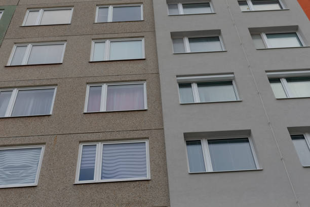 istock Residential Building Facade with Windows and Background Details 2196021870