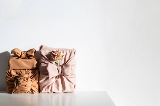 istock Eco friendly gifts wrapped fabric. 2196027322