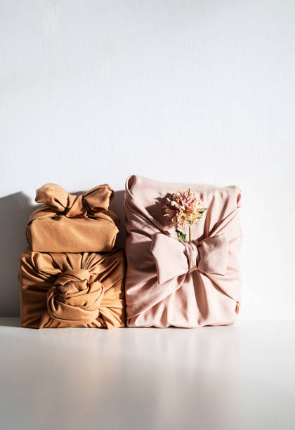 istock Eco friendly gifts wrapped fabric. 2196027323