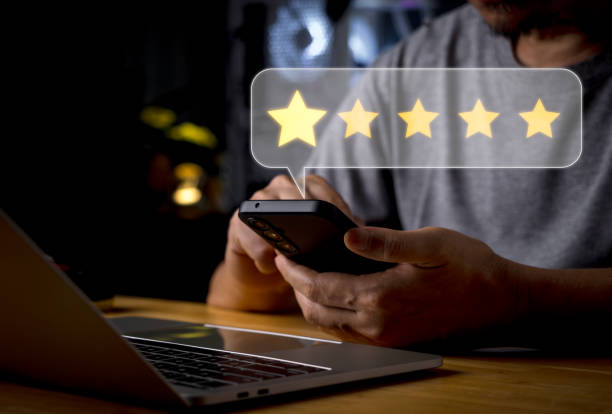 istock A person rating on a smart phone, working online in an office setting 2196027554