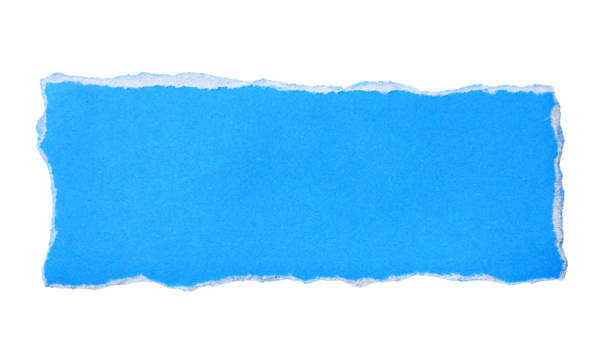 istock Pieces of torn or cut blue paper, design elements isolated on transparent background. 2196034209